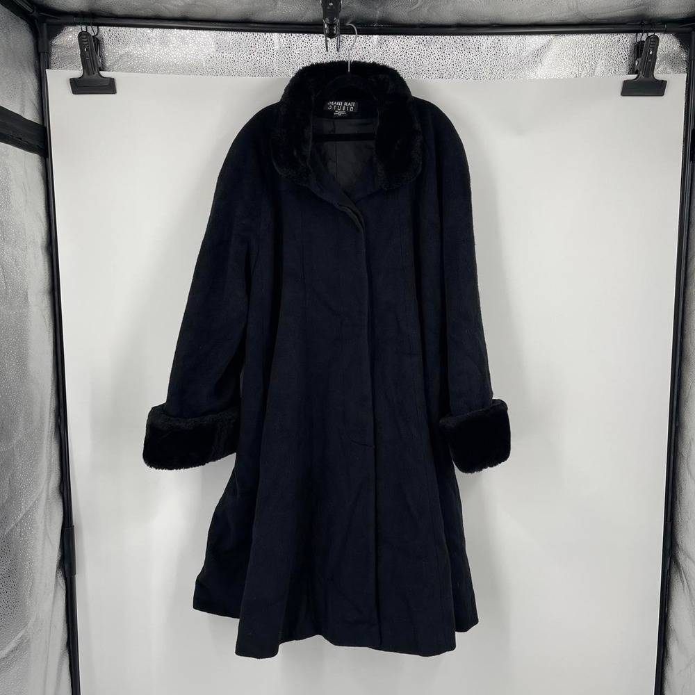 Vintage Searle Blatt Women's Wool Trench Coat Button Down Retro Old Money 12 M